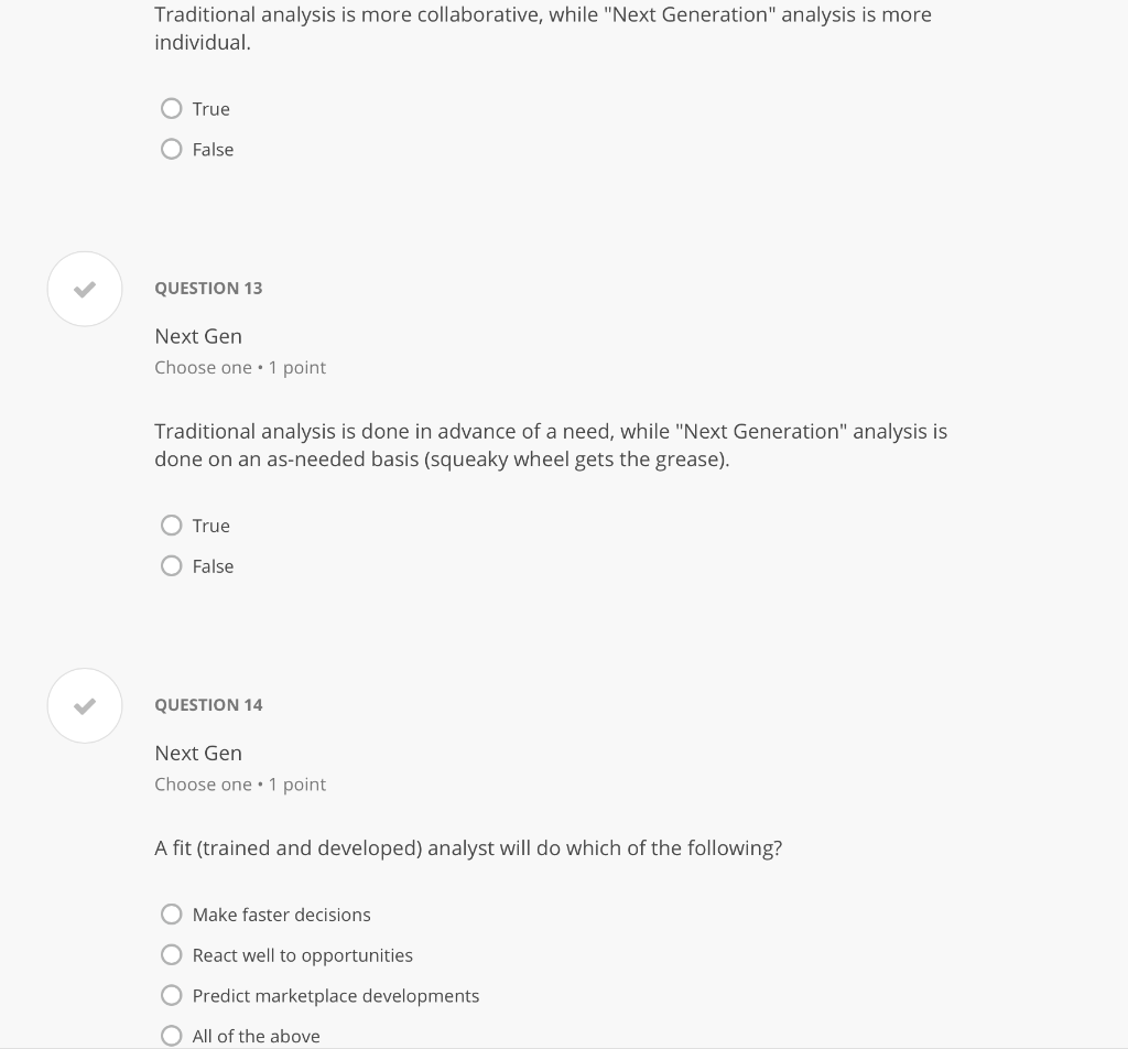 ! ! Traditional analysis is more collaborative,