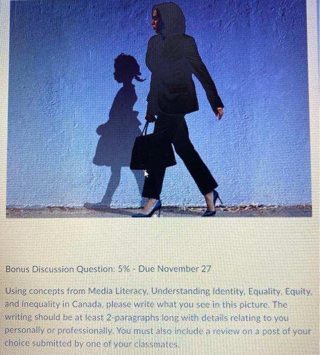 Bonus Discussion Question: 5% - Due November 27