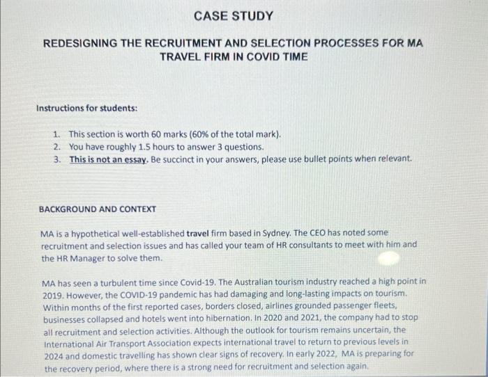 CASE STUDY REDESIGNING THE RECRUITMENT AND