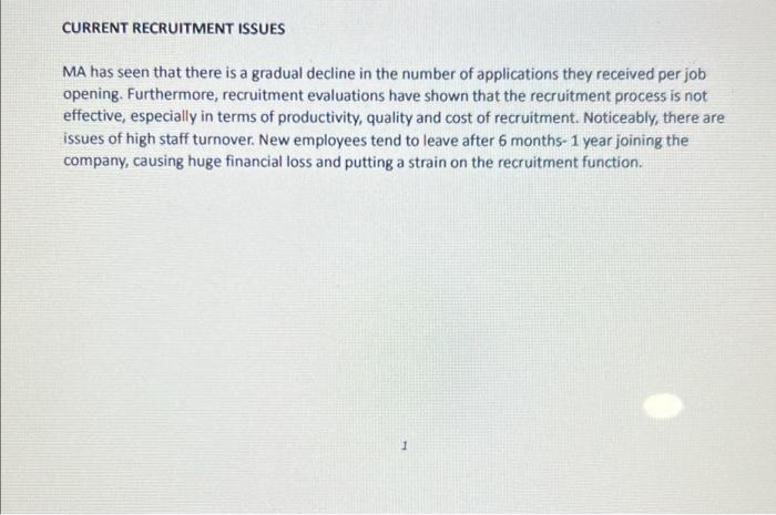 CASE STUDY REDESIGNING THE RECRUITMENT AND