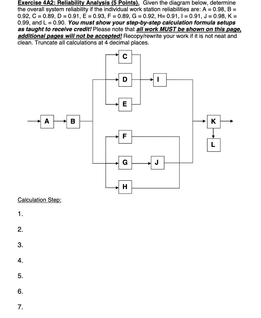 Exercise 4A2: Reliability Analysis (5 Points).