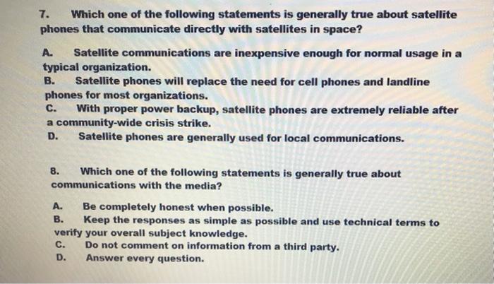 Multiple Choice? 5. Regarding Artificial