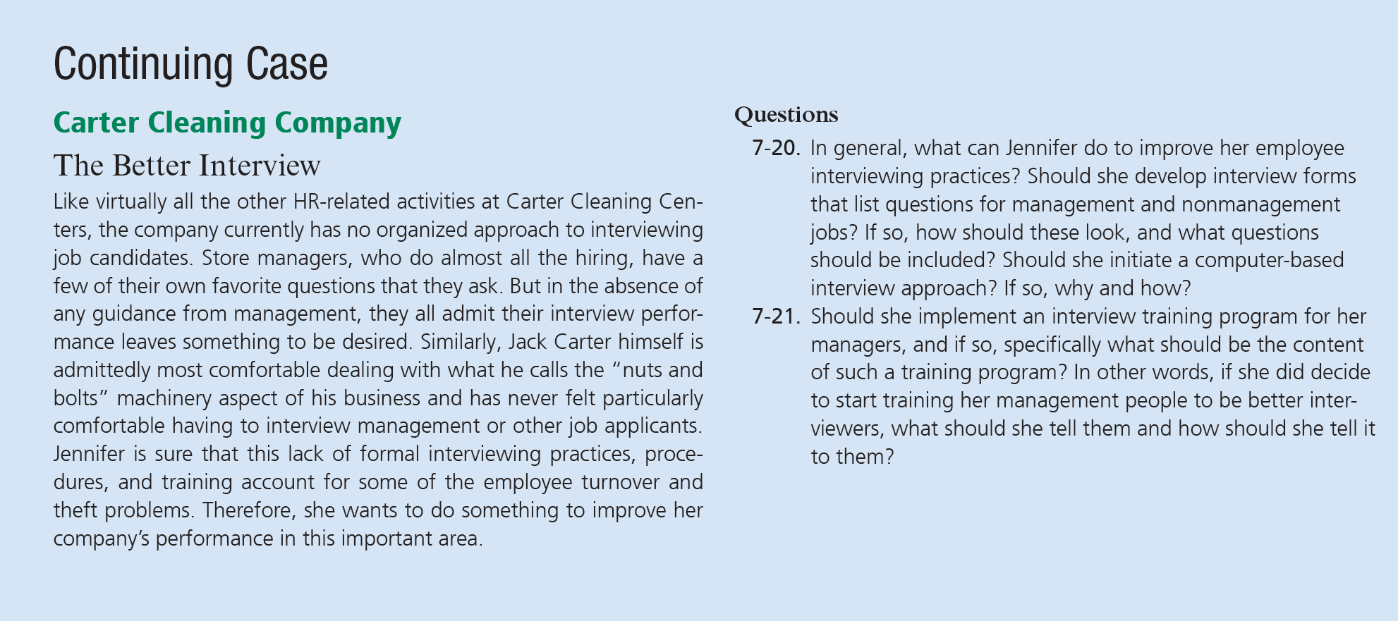 use the book to answer human resource management