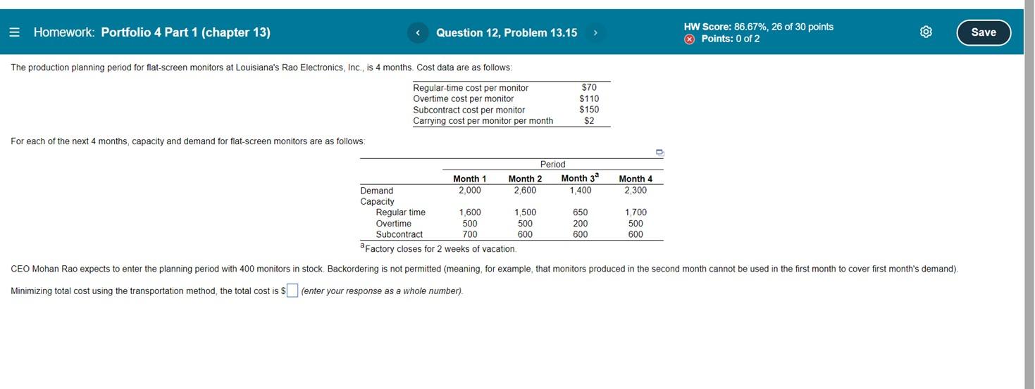 = Homework: Portfolio 4 Part 1 (chapter 13) <