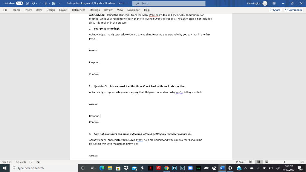 ASSIGNMENT: Using the strategies from the Marc