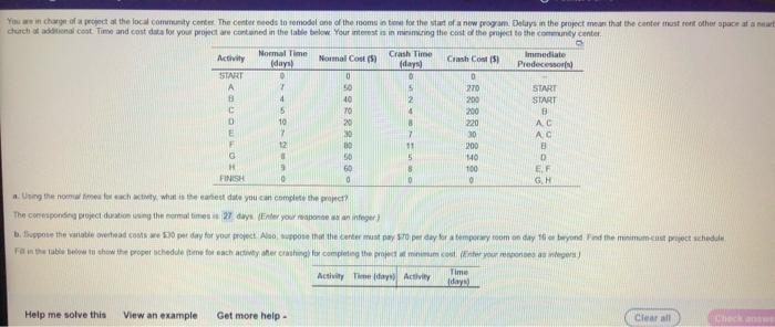 i just need answer for C .... You win charge of