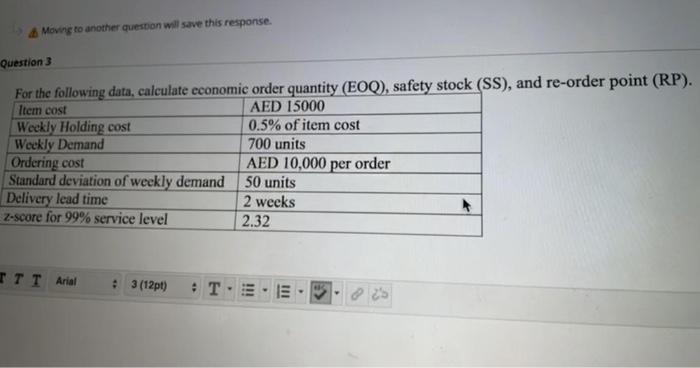 4 Mowing to another question will save this