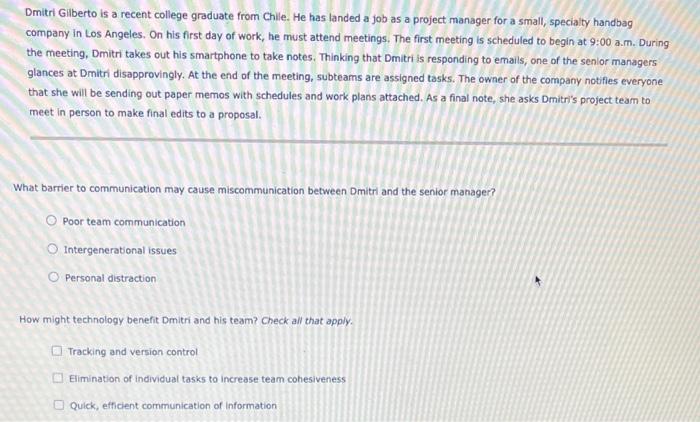 You have been assigned to represent your