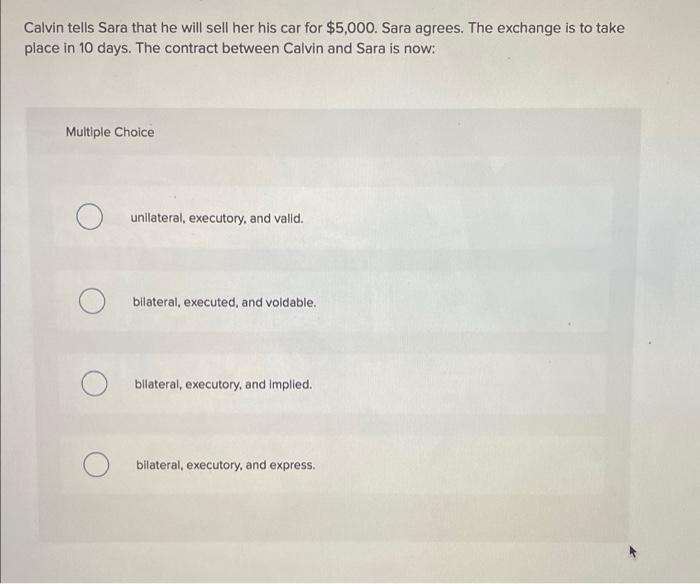 The mutual agreement necessary to create an)