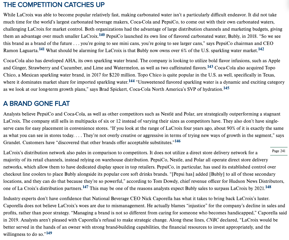 Read the case: "La Croix is Losing the Sparkling