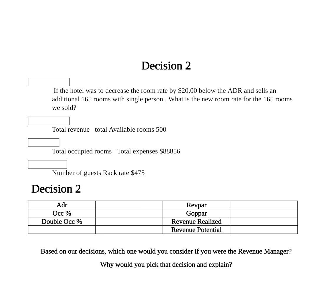 Based on the following information please