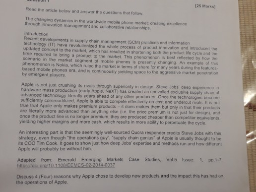 The question is complete. The Article needs to be