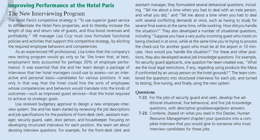 use the book to answer human resource management