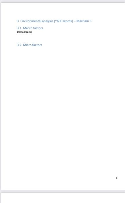 discuess 2 factor for each macro and micro in