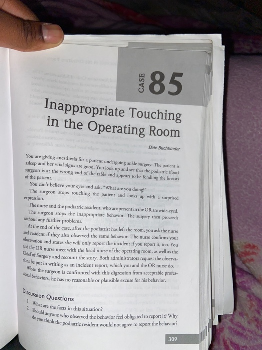 answer the discussion questions *85 Inappropriate