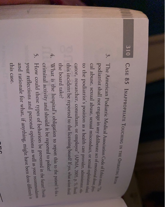 answer the discussion questions *85 Inappropriate