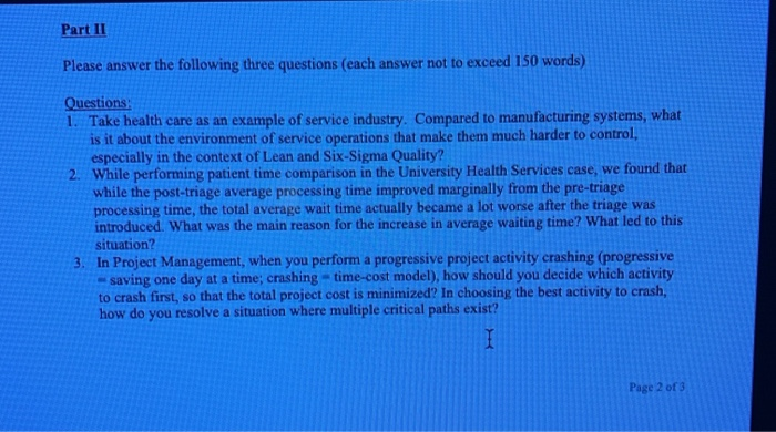 Part III Select any three tools/concepts that you