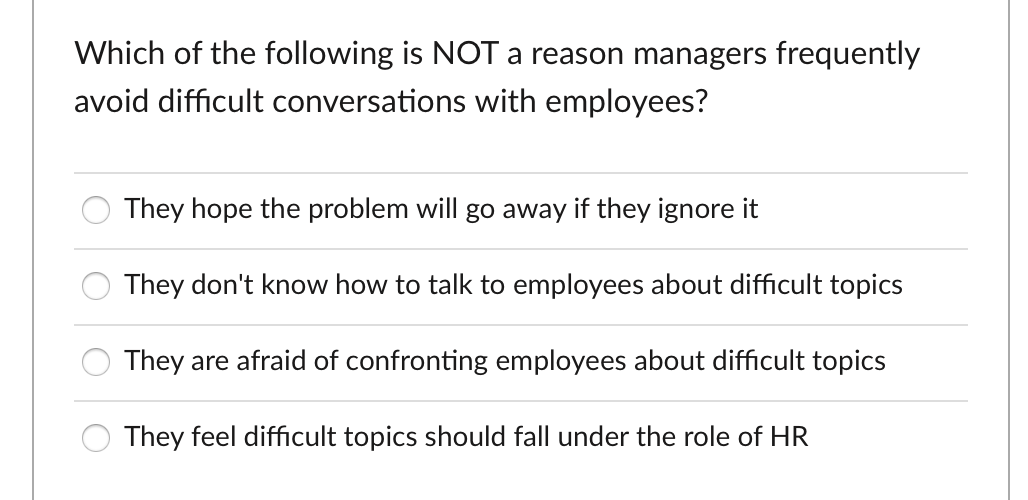 Which of the following is NOT a reason managers
