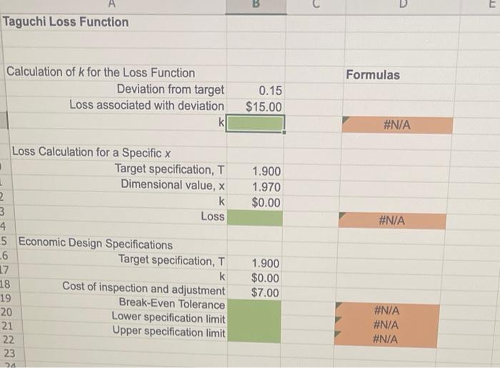 Excel Online Activity: Taguchl Cassette tapes are