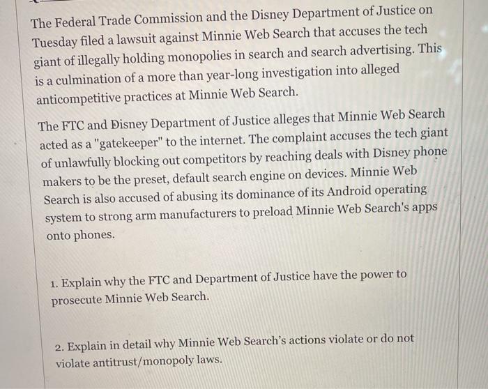 The Federal Trade Commission and the Disney