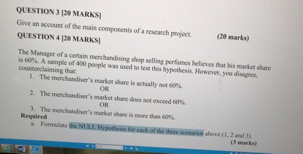 Help QUESTION 3 [20 MARKS] Give an account of the