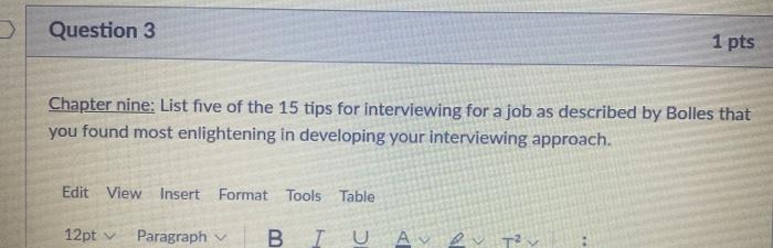 Question 3 1 pts Chapter nine: List five of the