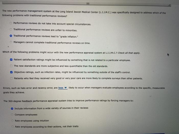 The new performance management system at the Long