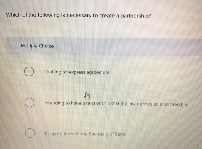 Which of the following is necessary to create a