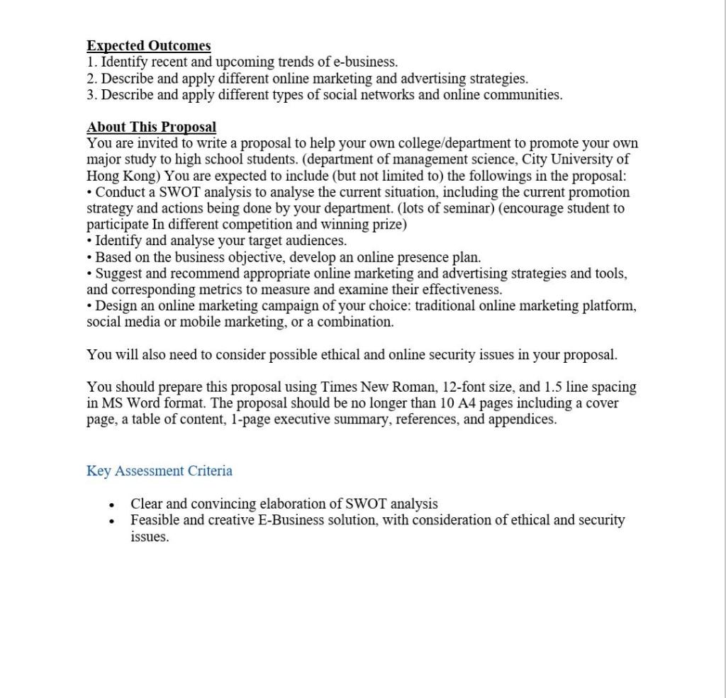 Expected Outcomes 1. Identify recent and upcoming