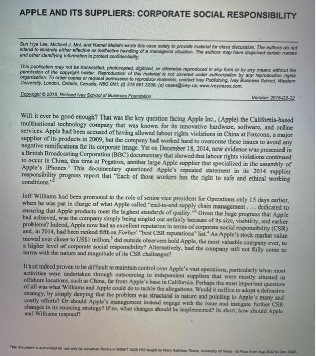 - Is it reasonable for Apple to use different