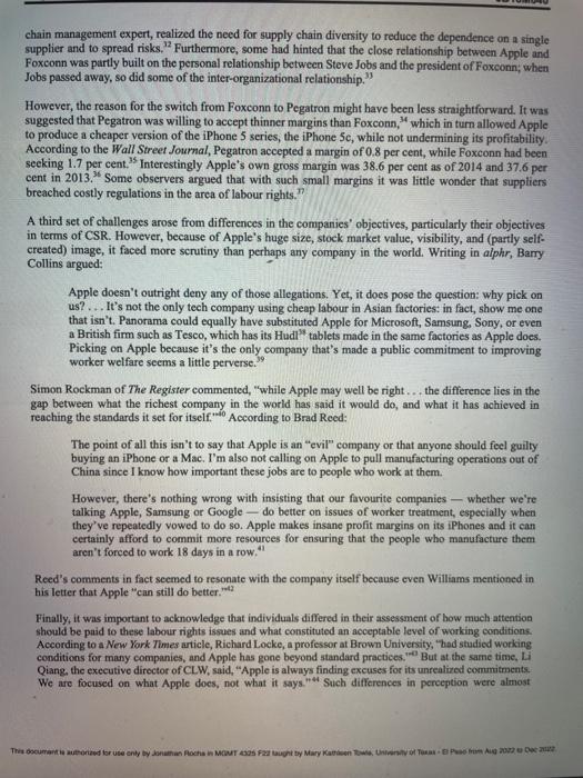 - Is it reasonable for Apple to use different