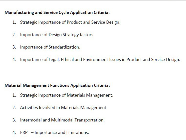 Subject- Supply Chain Management Assignment