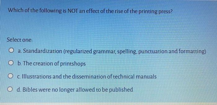 Which of the following is NOT an effect of the