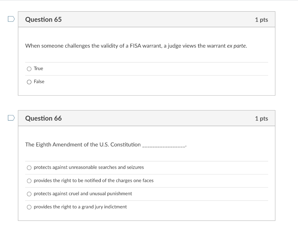 Question 65 1 pts When someone challenges the