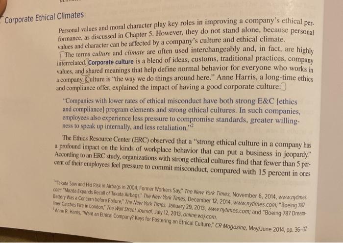 Define ethical climate. Discuss the differences