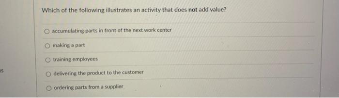 please answer asap! The list of 5Ss, although it