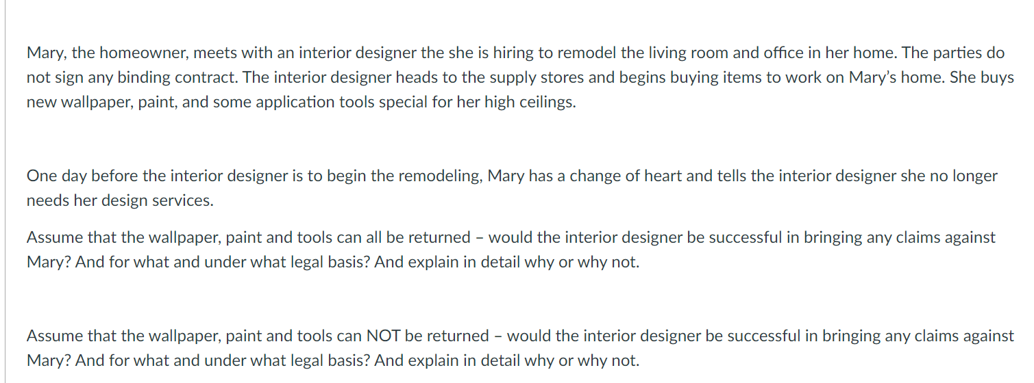 Mary, the homeowner, meets with an interior