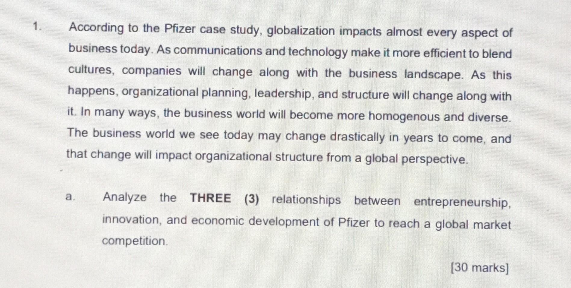 1. According to the Pfizer case study,
