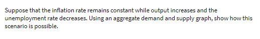 Suppose that the inflation rate remains constant