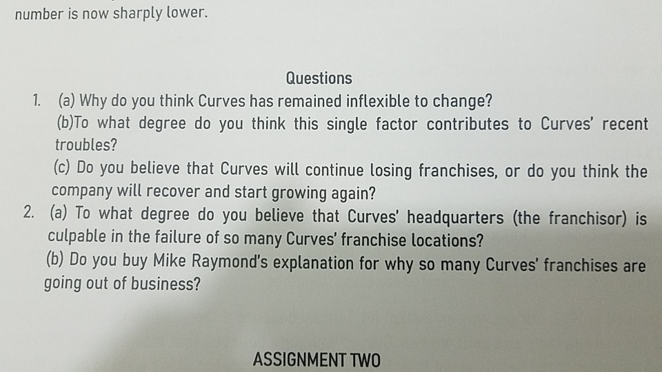 number is now sharply lower. Questions 1. (a) Why