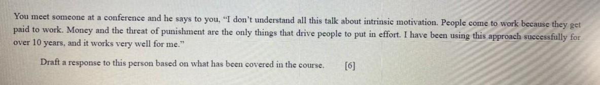 You meet someone at a conference and he says to