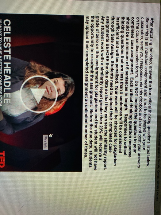 answer question 1 CELESTE HEADLEE 10 WAYS TO HAVE