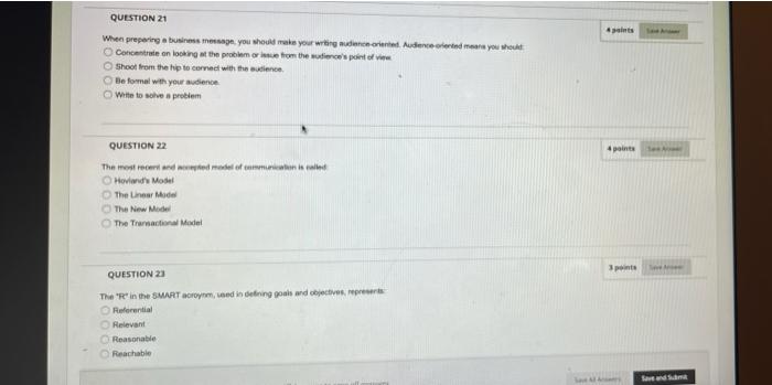 QUESTION 21 When preparing a business message,