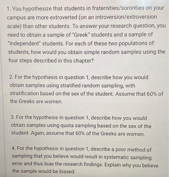 can you help me please 1. You hypothesize that