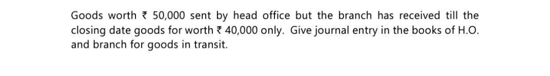 I need the answer as soon as possible Goods worth