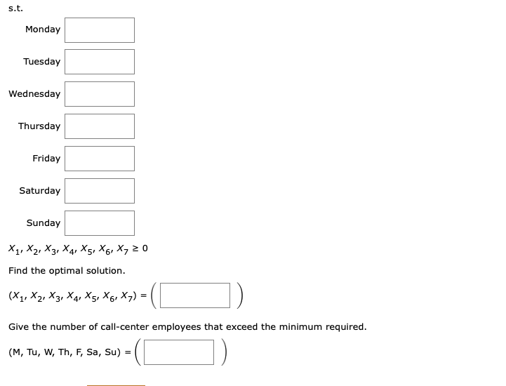 A linear programming computer package is needed.