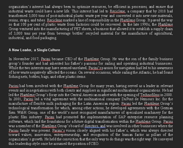 CASE STUDY ON IT PLEASE. It was Saturday, August