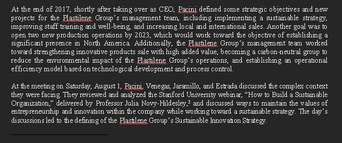 CASE STUDY ON IT PLEASE. It was Saturday, August