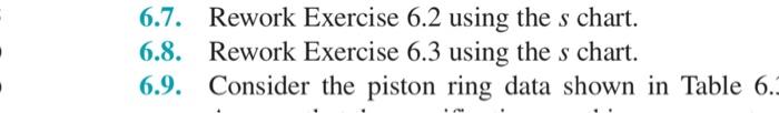 Solve question 6.8 from problem 6.3!! 3. The data