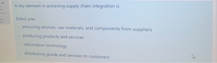 A key element in achieving supply chain